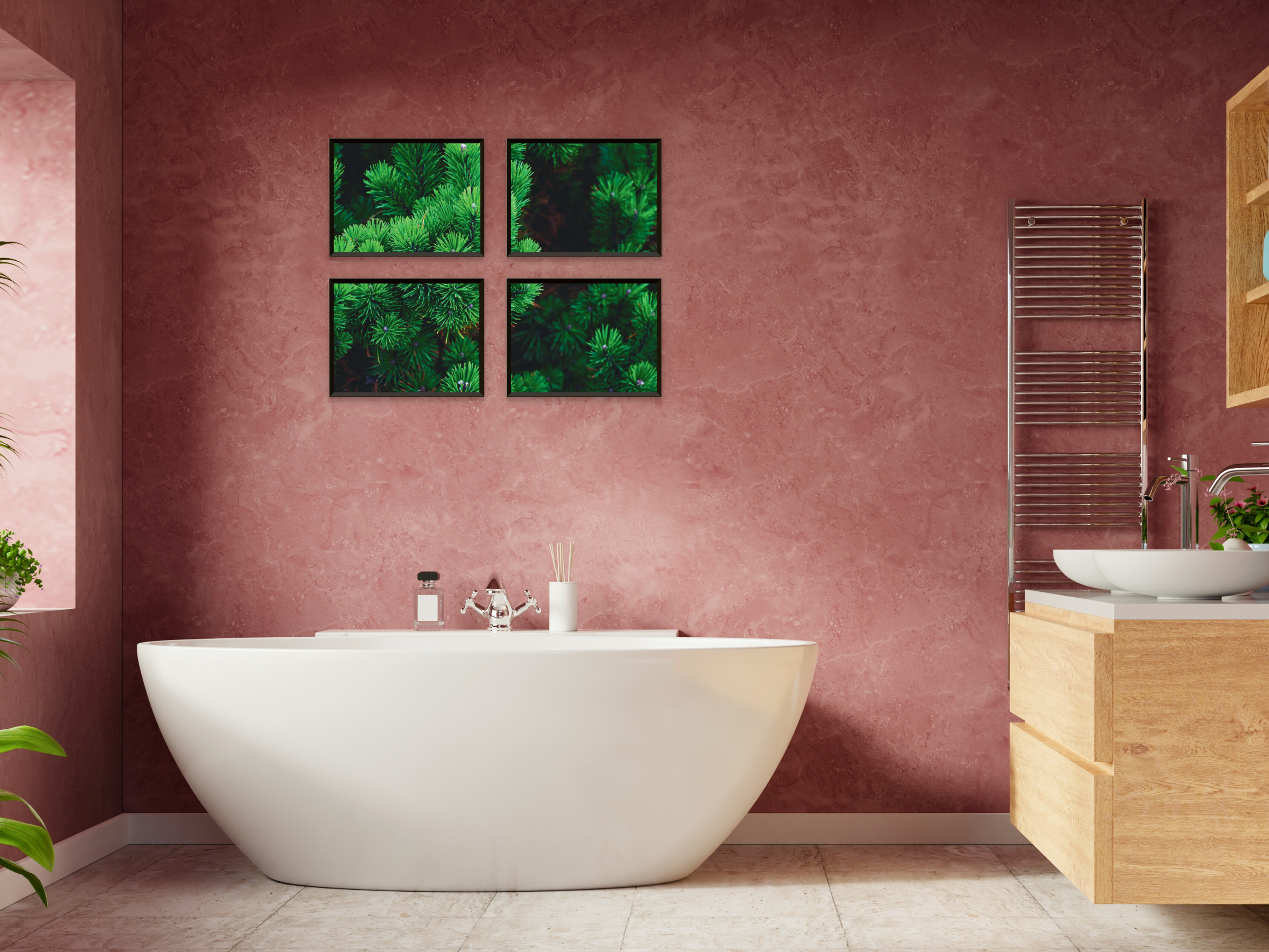 Winter flower meadow split photography (bundle)