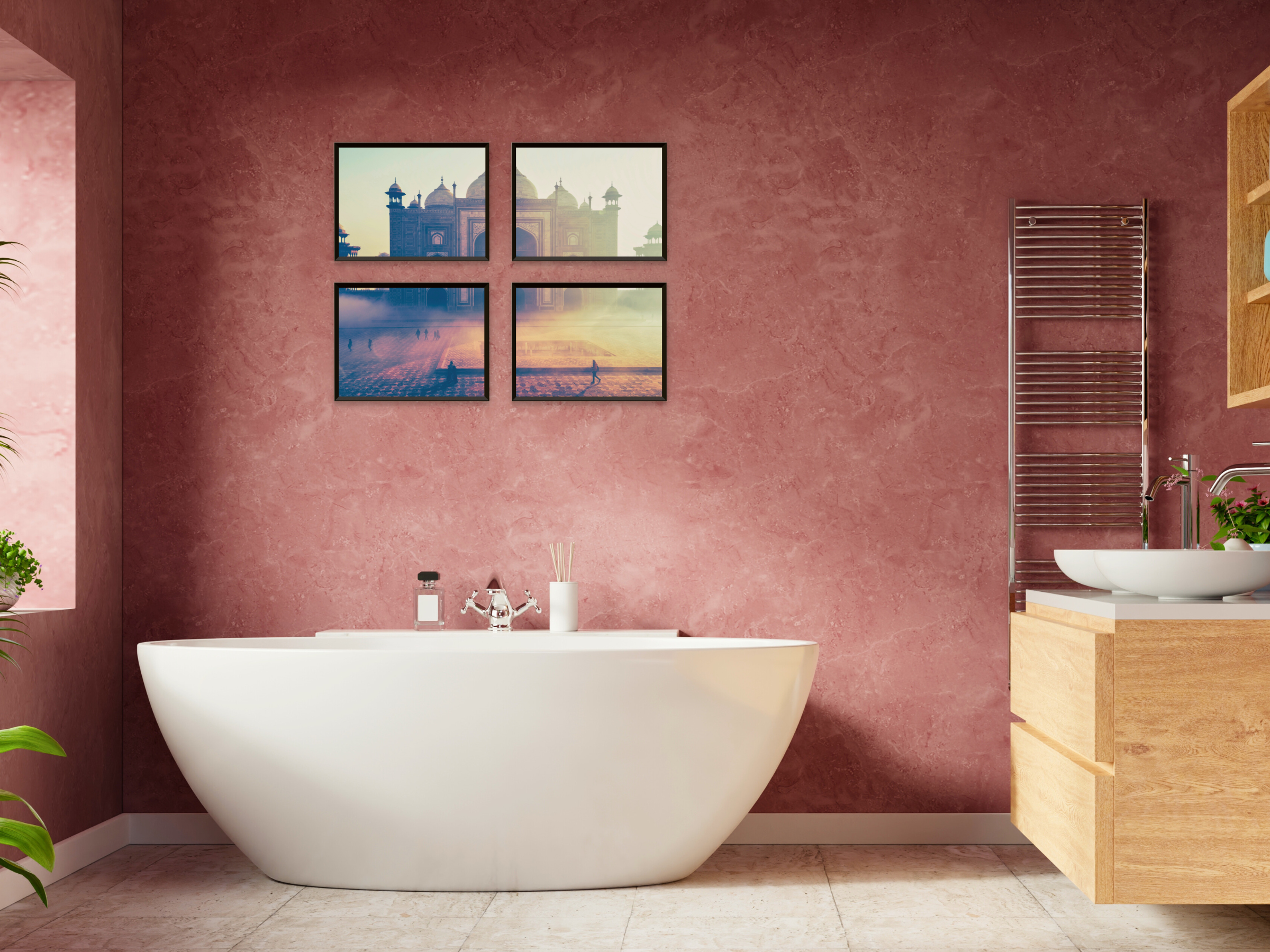 Vintage Taj Mahal-Split-Fotografie