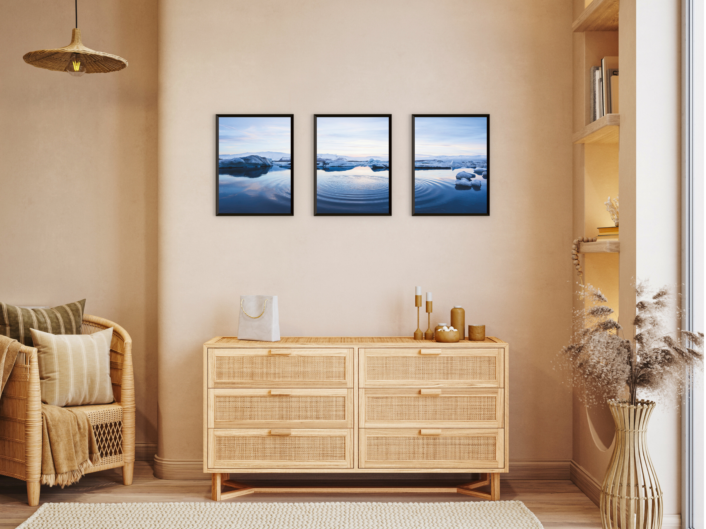 Wald-See-Meer-Bach-Triptychon-Fotografie (Bundle)